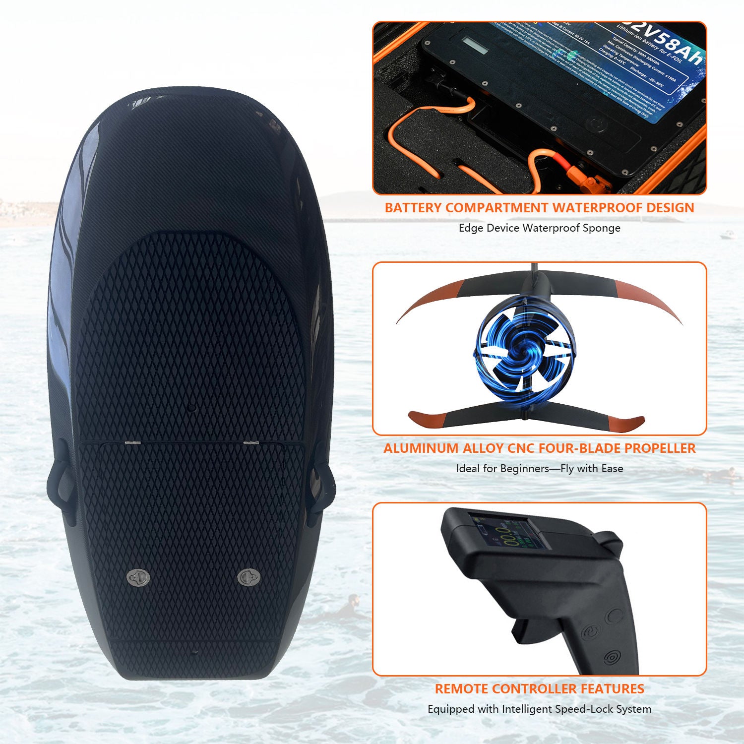 Bluewater Elevate Carbon eFoil Board