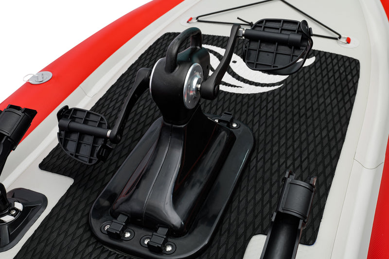 Nautiqua ARUBA Pedal-Drive Inflatable Fishing Paddle Board (Red)