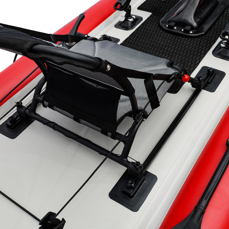 Nautiqua ARUBA Pedal-Drive Inflatable Fishing Paddle Board (Red)