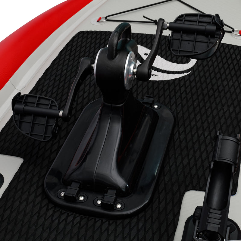 Nautiqua ARUBA Pedal-Drive Inflatable Fishing Paddle Board (Red)