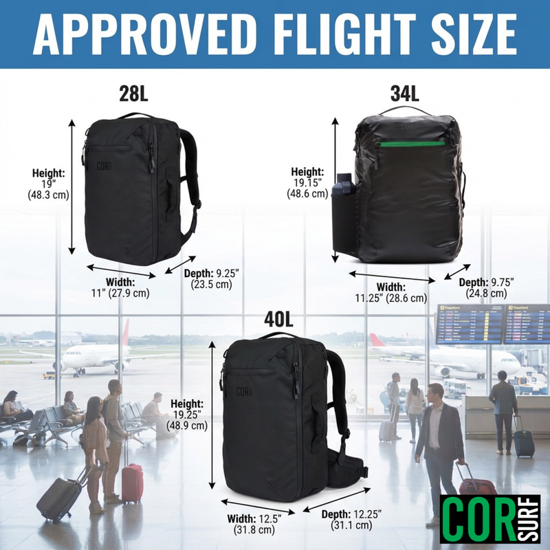 COR Surf Island Hopper Travel Backpack 40L