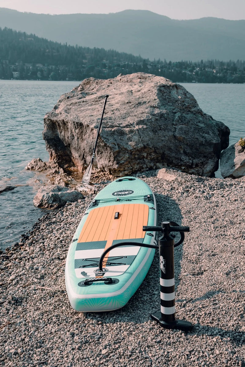 POP Board Co. 11'0 Yacht Hopper Inflatable Touring SUP - Mint/Teak/Blue