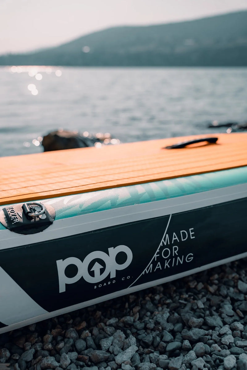 POP Board Co. 11'0 Yacht Hopper Inflatable Touring SUP - Mint/Teak/Blue